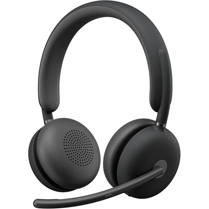 Cuffie Logitech Zone Wireless 2 con archetto wireless e cablato per ufficio/call center, USB Type-C, Bluetooth, grafite