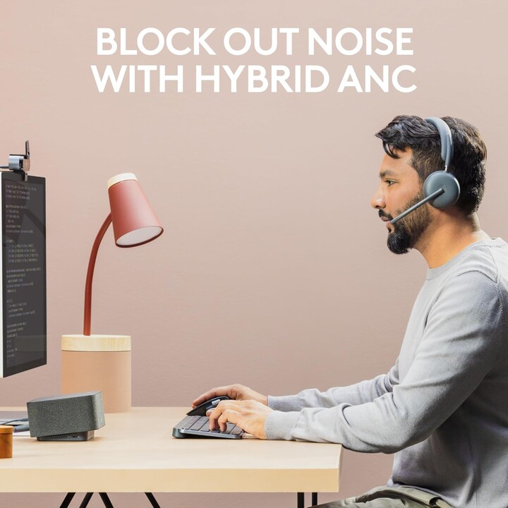 Logitech Zone Wireless 2 Headset Wireless and Wired Headband Office/Call Center USB Type-C Bluetooth Graphite