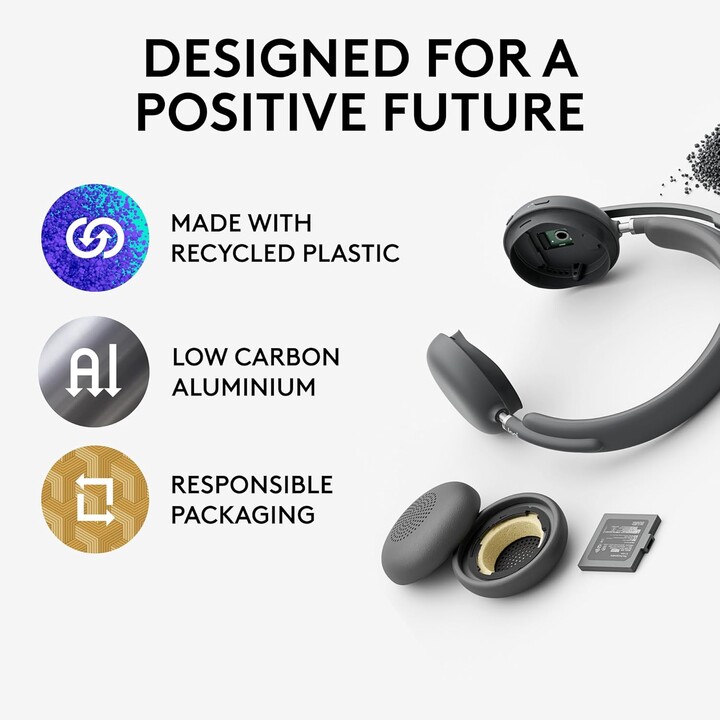 Logitech Zone Wireless 2 Headset, kabellos und kabelgebunden, Kopfbügel, Büro/Callcenter, USB Typ-C, Bluetooth, Graphit