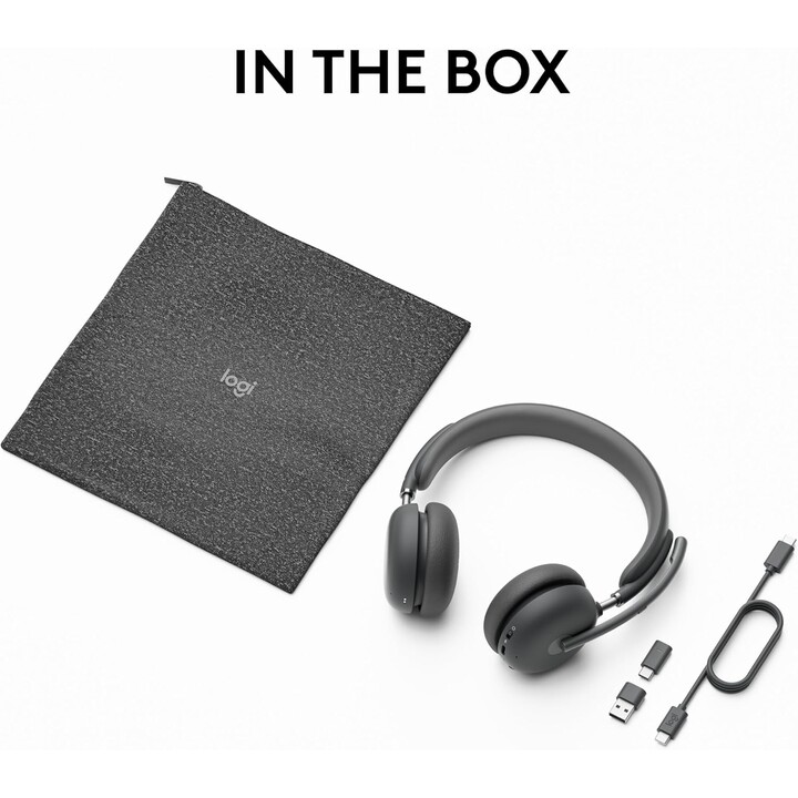 981-001152 Logitech Zone Wireless 2 Headset Wireless and Wired Headband Office/Call Center USB Type-C Bluetooth Graphite
