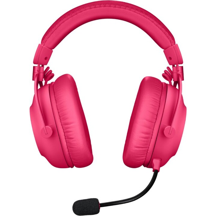 Fones de ouvido sem fio e com fio Logitech G PRO X 2, faixa para jogos, Bluetooth, magenta