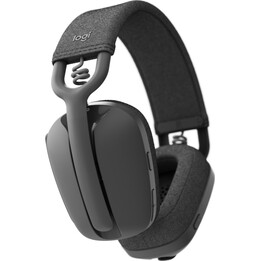 Fones de ouvido sem fio Logitech Zone Vibe com faixa para chamadas/música Bluetooth Graphite