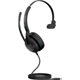Jabra Evolve2 50 Cuffie cablate con archetto per ufficio/call center USB tipo C, nere