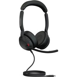 Fone de ouvido com fio Jabra Evolve2 50 com faixa de cabeça para escritório/call center USB tipo C, preto