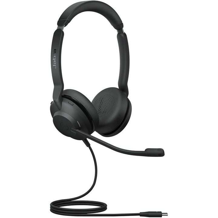 Fone de ouvido com fio Jabra Evolve2 30 com faixa de cabeça para escritório/call center USB tipo C, preto