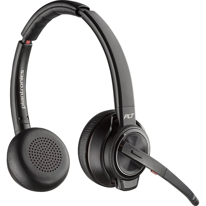 POLY 8220 UC Kabelloses Headset (Kopfbügel, Büro/Callcenter, Schwarz)