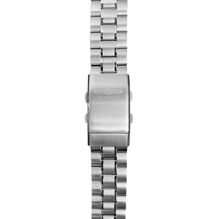 Bracciale in acciaio Zeppelin argento, 22 mm