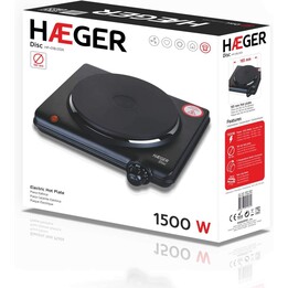 Haeger HP-01B.012A 1500 W Plaque de cuisson électrique noire