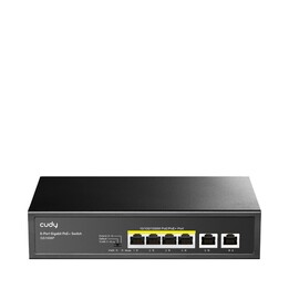 Cudy GS1006P Gigabit Ethernet não gerenciado (10/100/1000) Power over Ethernet (PoE) preto