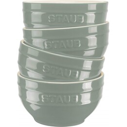 STAUB SERVIER Set 4 Schalen 12 cm, Eukalyptus