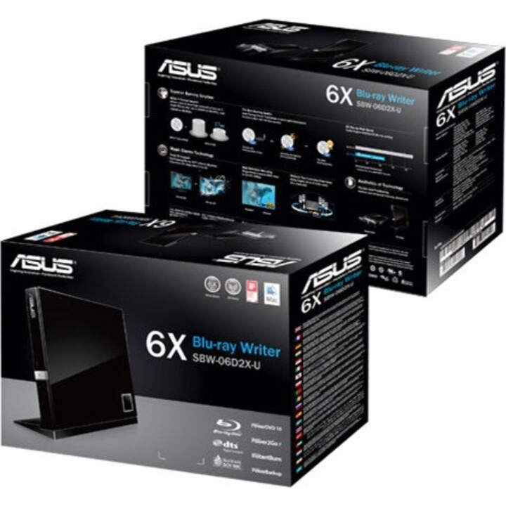 ASUS SBW-06D2X-U masterizzatore Blu-ray esterno nero