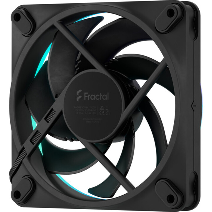 Ventilateur Fractal Momentum 12 RGB Black Box Fd-f-mr1-1201