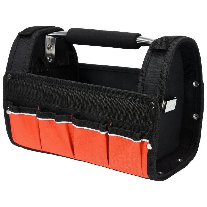 Yato YT-74371 caja de herramientas Negro, Rojo Poliéster, Acero inoxidable