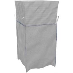 BIG-BAG 90*90*160 CM WHITE, OPEN WITH COLLAR