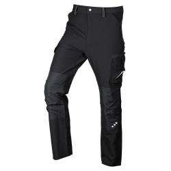 Mix&Match work trousers, 4-way stretch, black-green, size XL