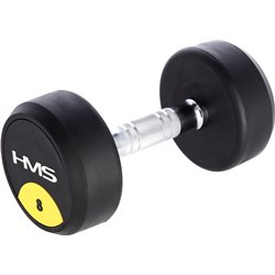 Mancuerna de goma HG PRO de 8 kg HMS mango moleteado