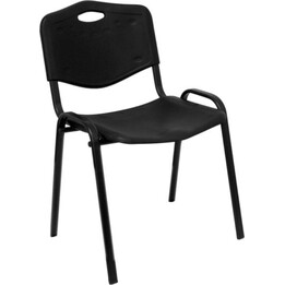 Packung mit 4 Schwarz en Oakodo-Stühlen aus PVC