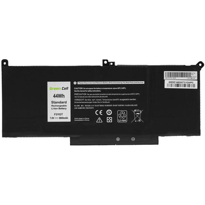 Batería compatible para portátil Dell Latitude 7280/7290/7380/F3Ygt/7,6 V/7200 mAh