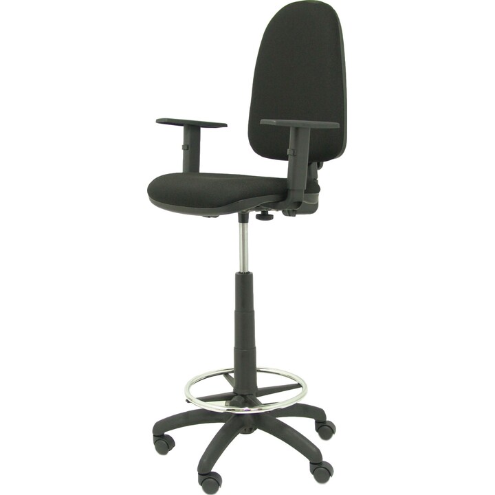 Tabouret Ayna Bali noir avec accoudoirs