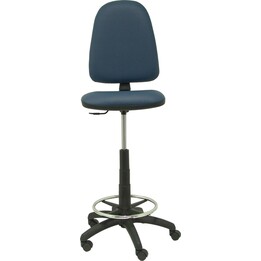 Marineblauer Ayna-Hocker aus Kunstleder