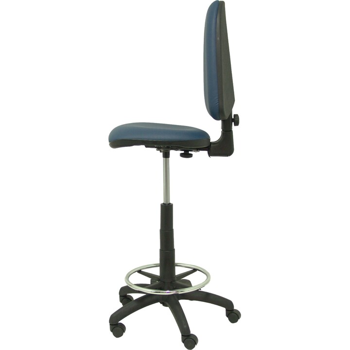Marineblauer Ayna-Hocker aus Kunstleder