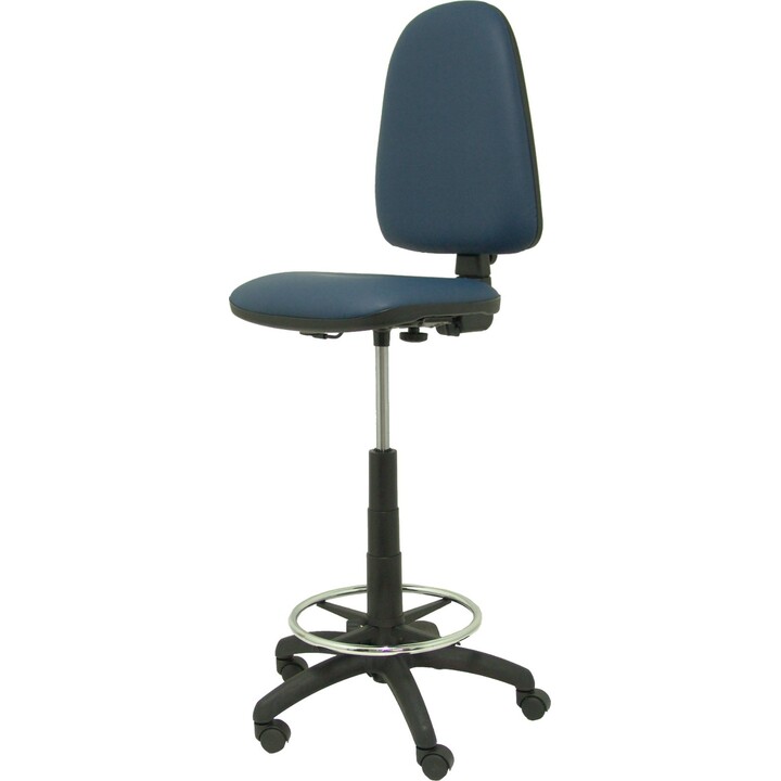 Marineblauer Ayna-Hocker aus Kunstleder