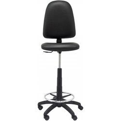 Ayna black imitation leather stool