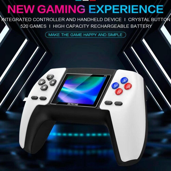 Console per videogiochi retrò P5 / Uscita TV / 520 giochi / Rossa / Ex-83202-R