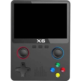 Consola de juegos retro X6 / 11 simuladores / Pantalla IPS de 3,5" / Negra