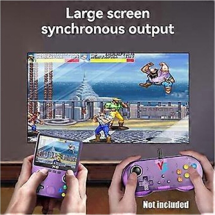 X6 Retro Game Console / 11 Simulators / 3.5" IPS Screen / Black