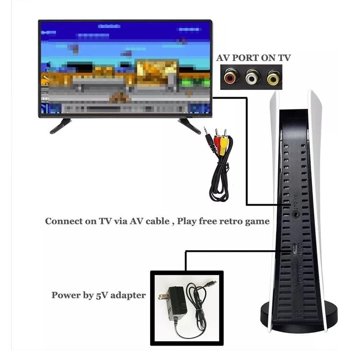 Consola de videojuegos retro Game Station 5 / 2100 juegos / Incluye dos mandos / Ex-83108