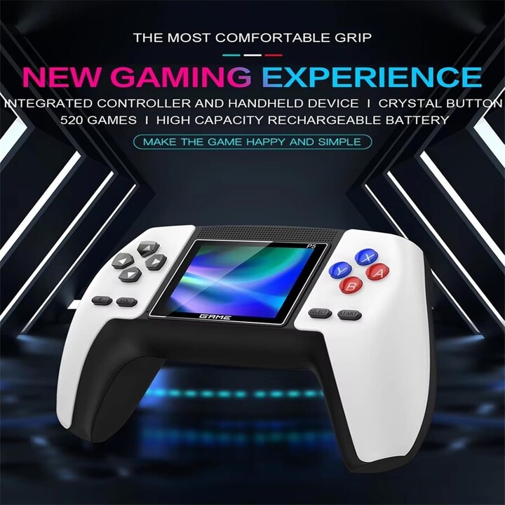 Console de jeux vidéo rétro P5, boîtier de jeu, sortie TV, 520 jeux, blanc, Ex-83202-B