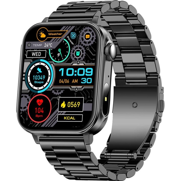 Colmi P80 montre connectée bracelet acier noir