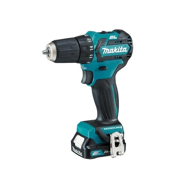 Furadeira sem chave Makita DF332DSAE 1 kg preta, azul