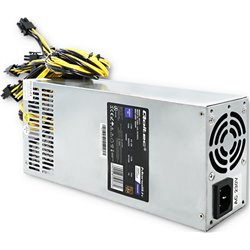 Fuente de alimentación Qoltec PCI-E Smart 1600W | 80 Plus Gold | Minería de datos