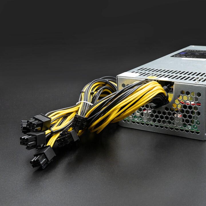 Fuente de alimentación Qoltec PCI-E Smart 1600W | 80 Plus Gold | Minería de datos