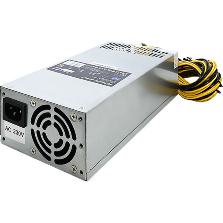 Fuente de alimentación Qoltec PCI-E Smart 1600W | 80 Plus Gold | Minería de datos