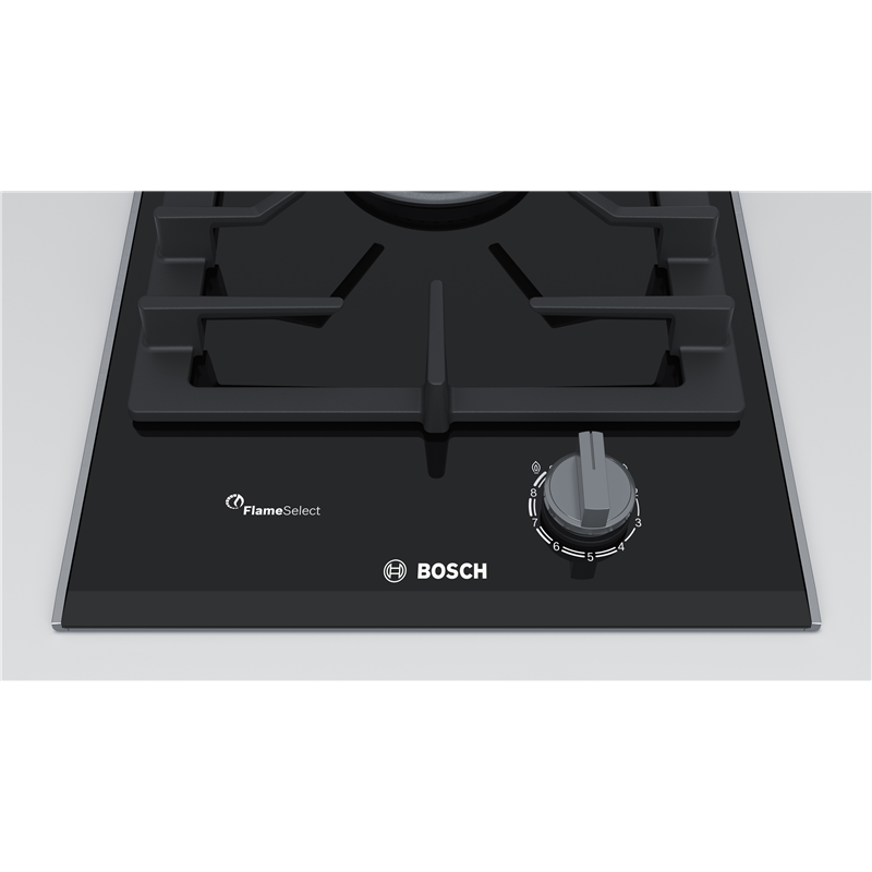 Placa de Gas Bosch Serie 8 PRA3A6B70 30 cm 1 Fogón Negro