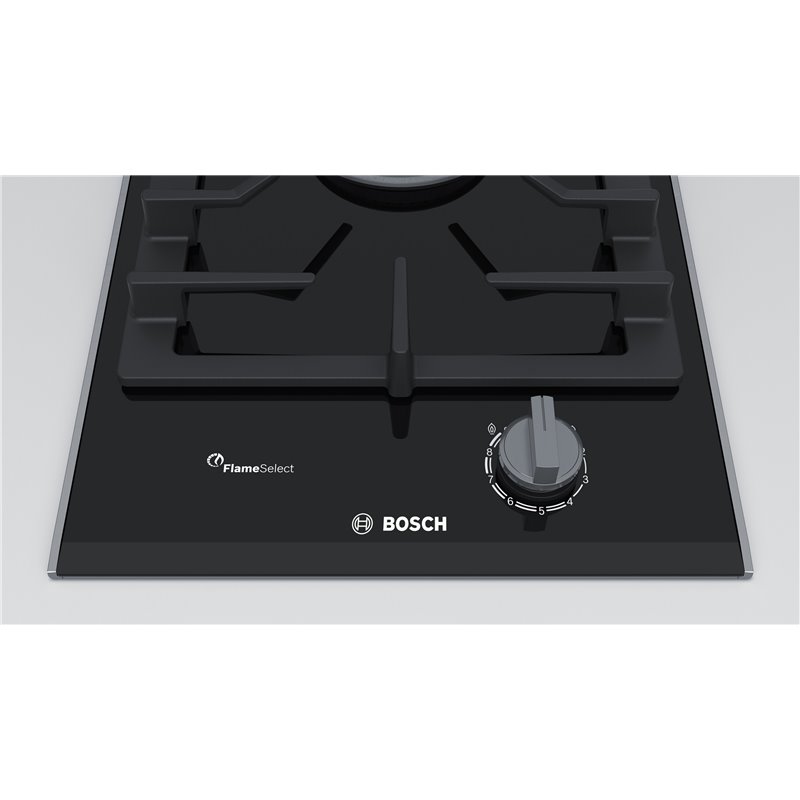 Placa de Gas Bosch Serie 8 PRA3A6B70 30 cm 1 Fogón Negro