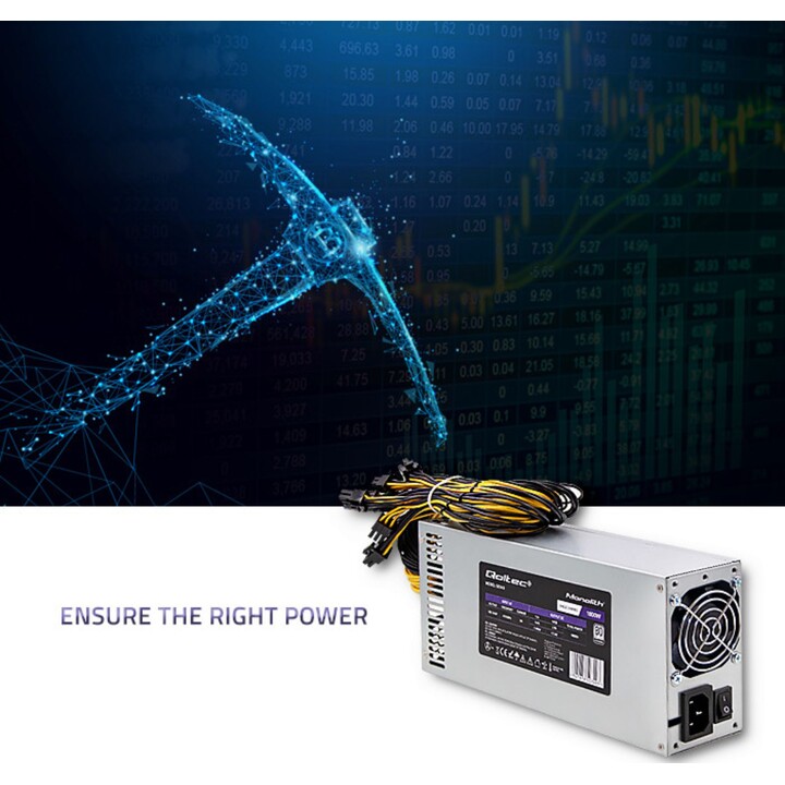 Qoltec 50349 PCI-E 1800W Power Supply | 80 plus platinum | game miner