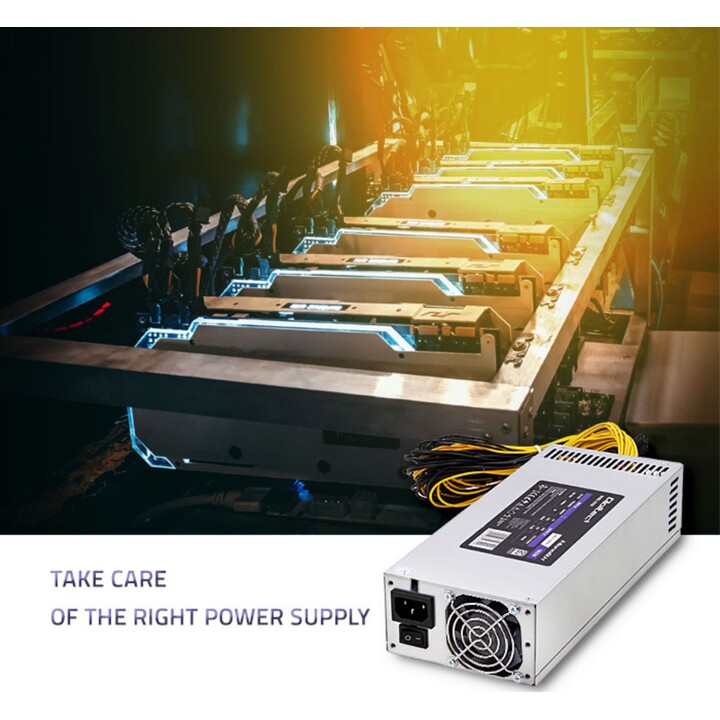 Qoltec 50349 PCI-E 1800W Power Supply | 80 plus platinum | game miner