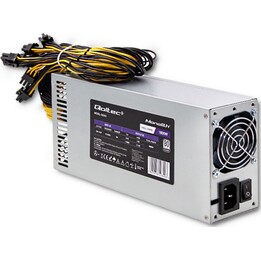 Fonte de alimentação Qoltec 50349 PCI-E 1800W | 80 mais platina | mineiro de jogo