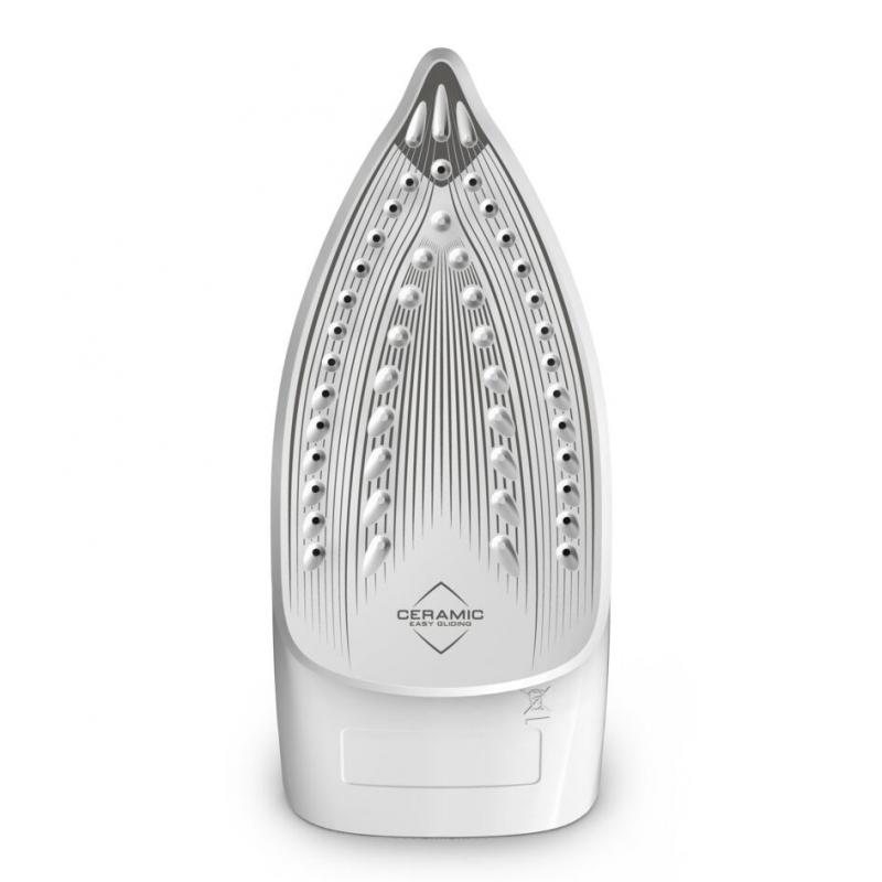 Tefal Virtuo 30 FV2C40E0 plancha Plancha vapor-seco Suela de cerámica 2000 W Durazno, Blanco