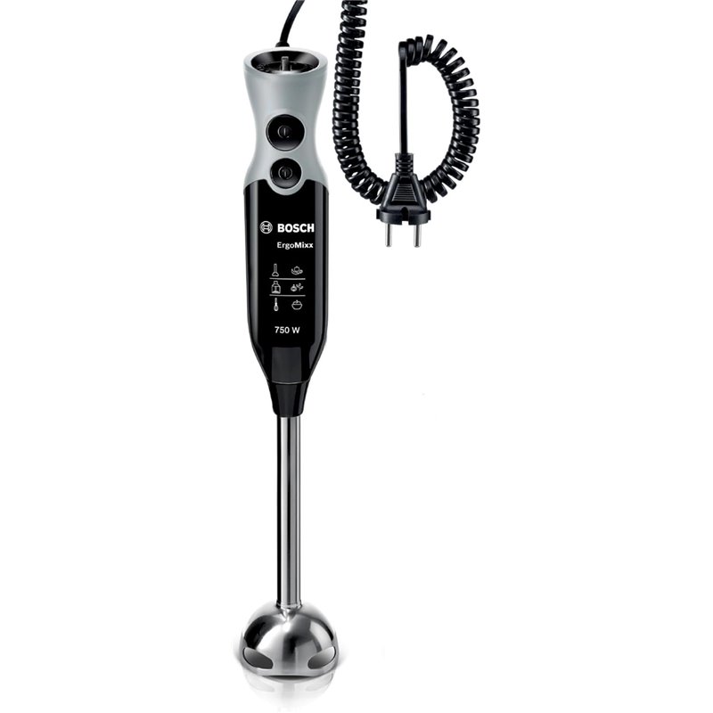 BOSCH ERGOMIXX Black BLENDER - 750W - 12 SPEED+TURBO - QUATTROBLADE BLADES - Chopper - ROD - MEASURED MIXER GLASS