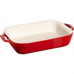 STAUB COOKING Rectangular ceramic serving plate 1.1 ltr, red