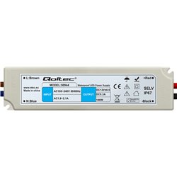 Controlador LED Qoltec IP67 100W | 12V | 8,3A | Resistente al agua | Blanco