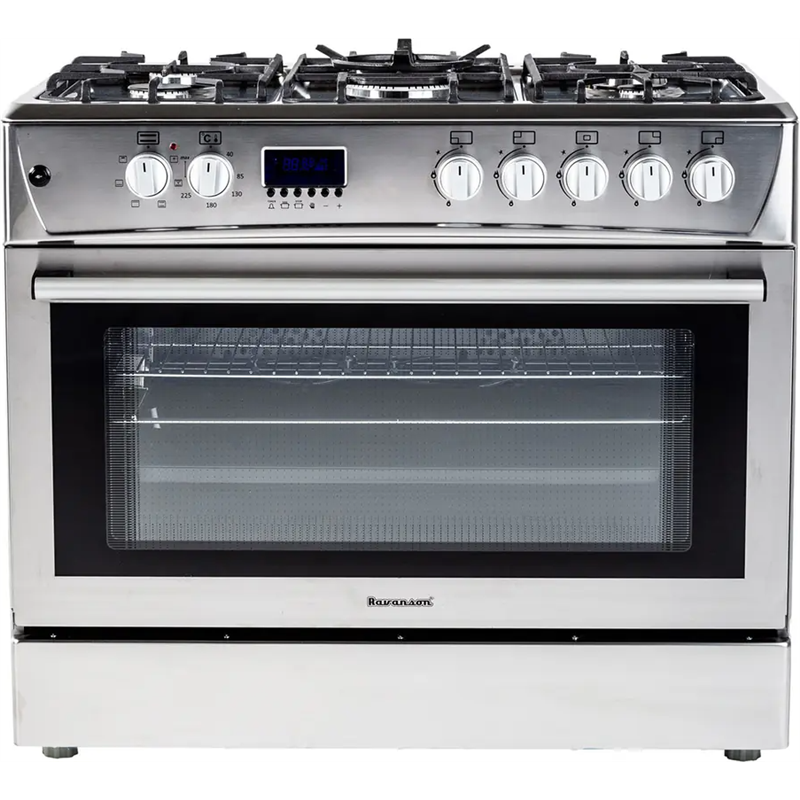 Cocina de Gas Ravanson Eléctrica KWGE-K90 Top Chef 5 Zonas Plata
