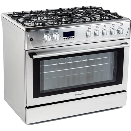 Cocina de Gas Ravanson Eléctrica KWGE-K90 Top Chef 5 Zonas Plata