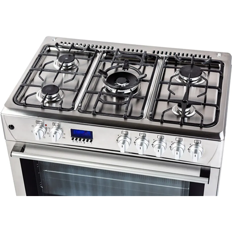Cocina de Gas Ravanson Eléctrica KWGE-K90 Top Chef 5 Zonas Plata