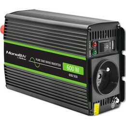 Qoltec Monolith Netzteil und Wechselrichter Auto 600 W Schwarz